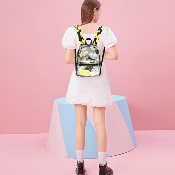 New Beautiful Sunflowers Clear Small Backpack for Girls, Women's (12x12x6) - Picture 9 of 9
